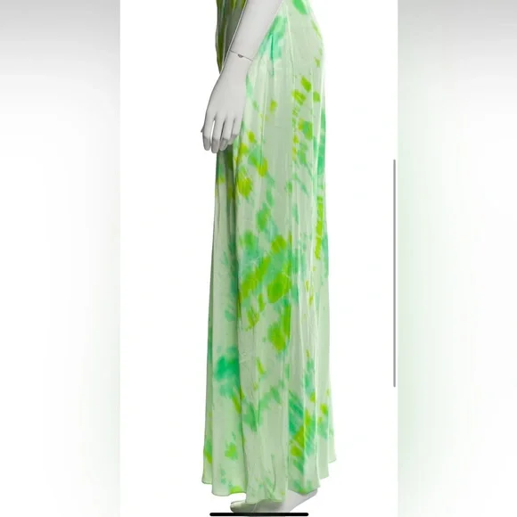 RARE Rat and Boa Tie Dye Cowl neck silk satin Slip Dress small maxi long